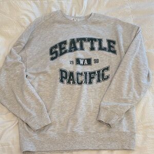 Garage Gray Seattle Pacific Crewneck Sweater